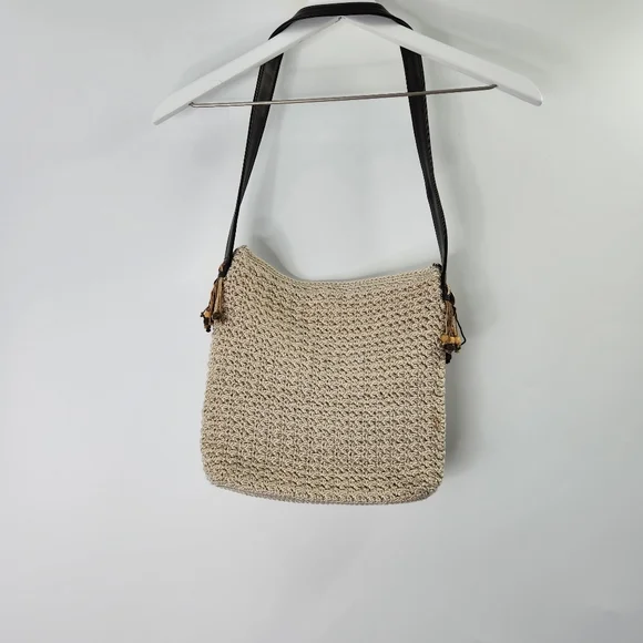 The Sak Crocheted Crossbody Shoulder Bag Cream Beaded Boho - Picture 5 of 9